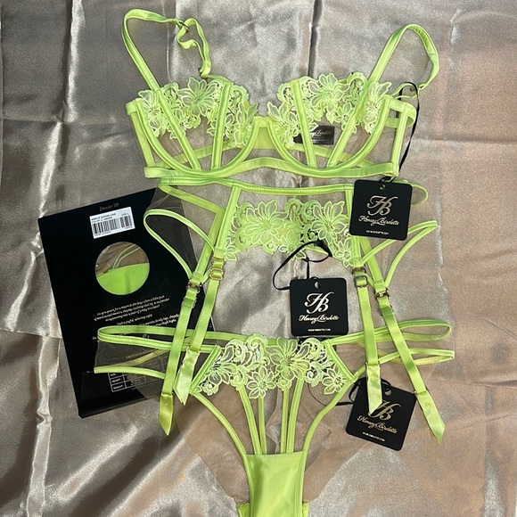 Honey Birdette Other - Honey Birdette Amelie Lime Brief Set